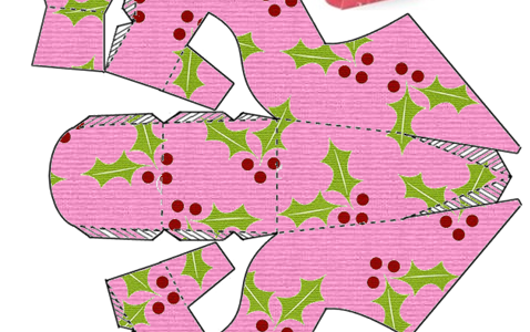 Christmas in Pink: Free Printable Paper Shoes.