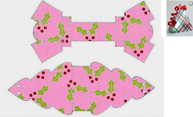 Christmas in Pink: Free Printable Tree Shaped Box.