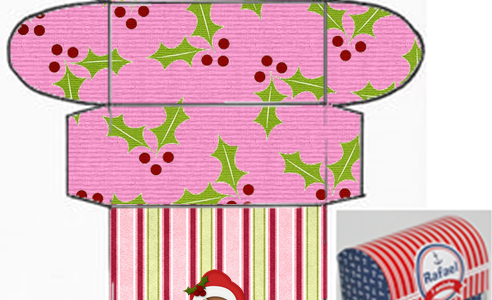 Christmas in Pink: Free Printable Trunk Shapped Box.