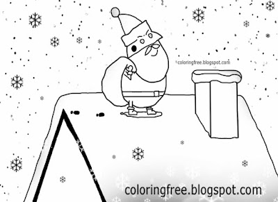Frozen house basic drawing Santa Claus cartoon Peppa pig coloring pages Christmas preschool activity