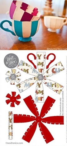 Merry Christmas: Free Printable Paper Cup.