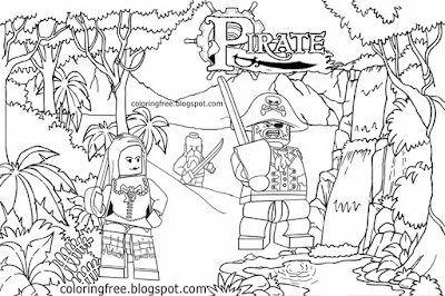 Kids printable actives Pirates of the Caribbean coloring pages Minifigures LEGO Captain Jack Sparrow