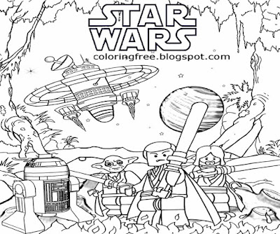 R2 D2 clipart space mini force star wars Lego drawing for teens moon black and white printable robot