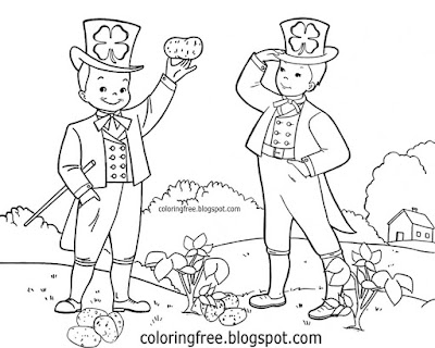 Clipart printable food crop 1845 Irish potato great famine in Ireland colouring pictures for teens