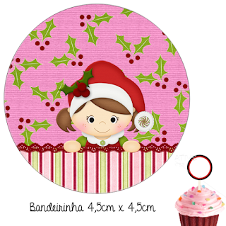 Christmas in Pink: Free Printable Cupcake Wrappers and Toppers.