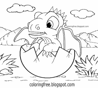 Sweet dragons egg cute baby dragon coloring for young kids fantasy world pictures easy drawing ideas