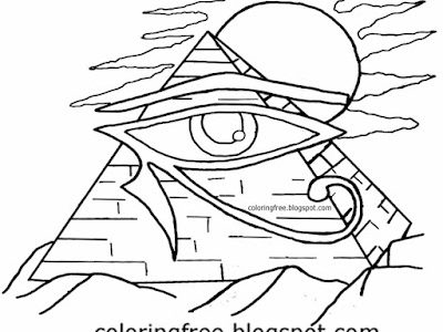 Printable Egyptian Drawing Egypt Coloring In Pages For Teenagers