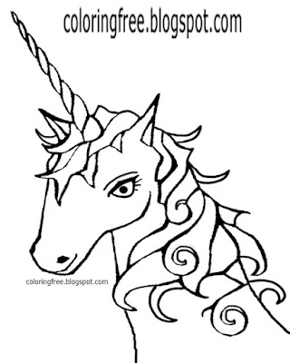 Cute black and white clipart graphic design unicorn emoji coloring page simple unicorns head outline